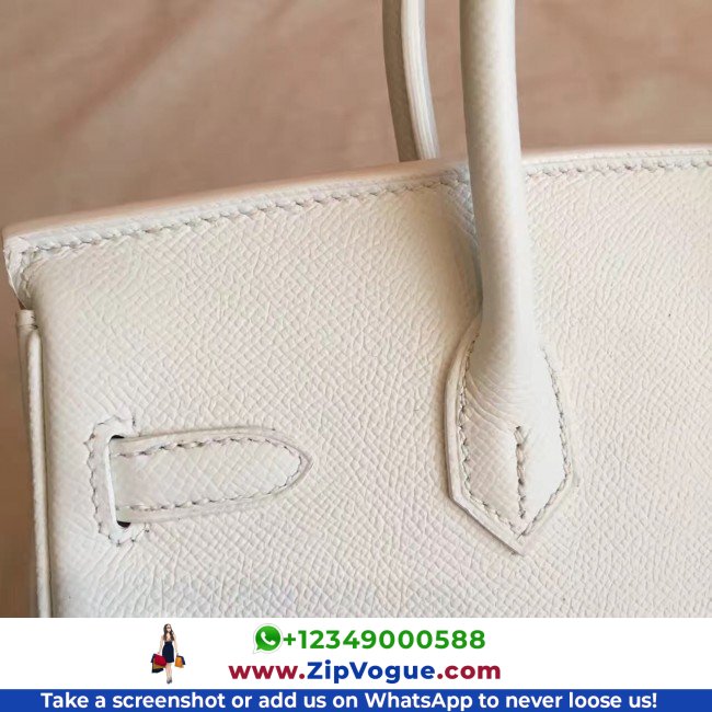 Hermes White Epsom Birkin 25cm Lushentic AAAAA Grade Replica - Image 6