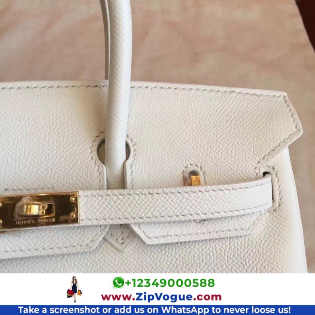 Hermes White Epsom Birkin 25cm Lushentic AAAAA Grade Replica - Image 8