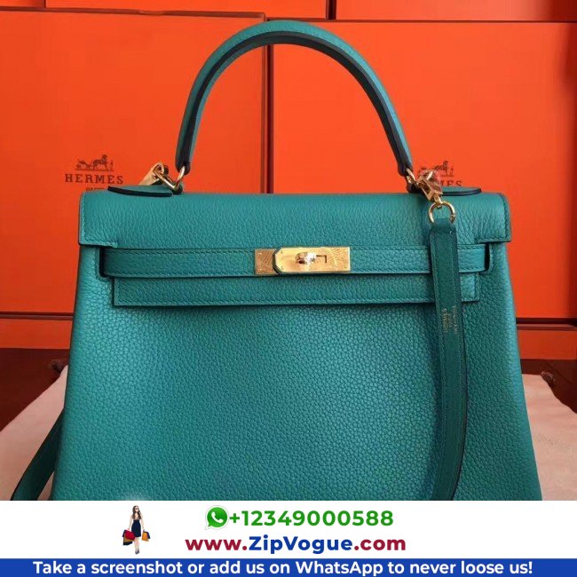 Hermes Blue Paon Clemence Kelly Retourne 28cm Lushentic AAAAA Grade Replica