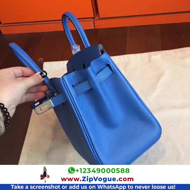 Hermes Blue Epsom Birkin 25cm Lushentic Grade Replica - Image 2