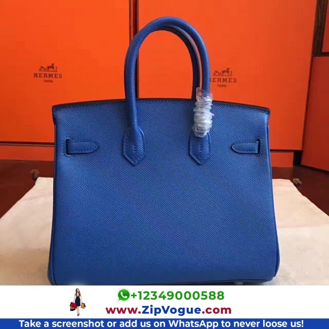 Hermes Blue Epsom Birkin 25cm Lushentic Grade Replica - Image 5