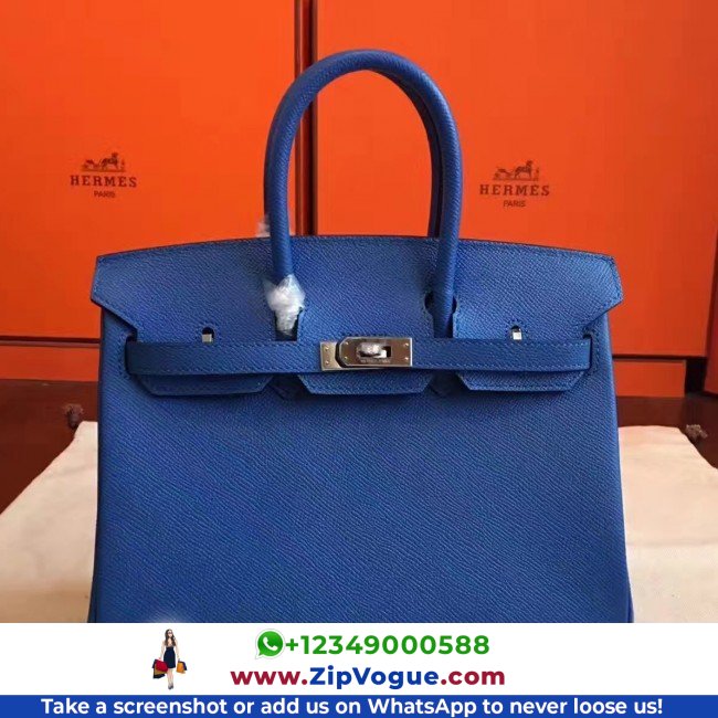 Hermes Blue Epsom Birkin 25cm Lushentic Grade Replica - Image 6