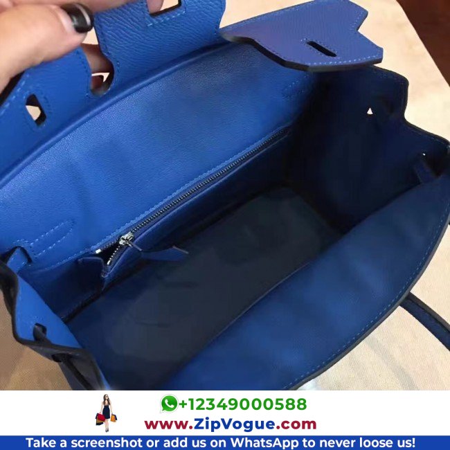 Hermes Blue Epsom Birkin 25cm Lushentic Grade Replica - Image 7