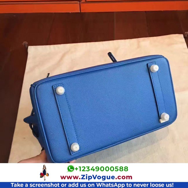 Hermes Blue Epsom Birkin 25cm Lushentic Grade Replica - Image 8