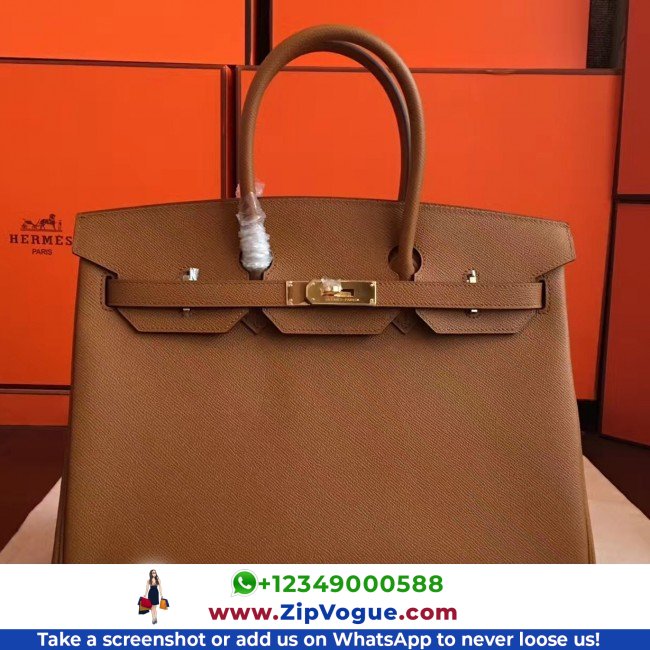 Hermes Brown Epsom Birkin 35cm Lushentic AAAAA Grade Replica