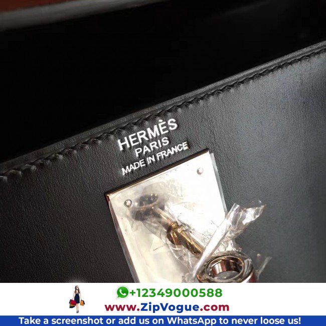 Hermes Black Box Kelly Retourne 28cm Lushentic AAAAA Grade Replica - Image 3