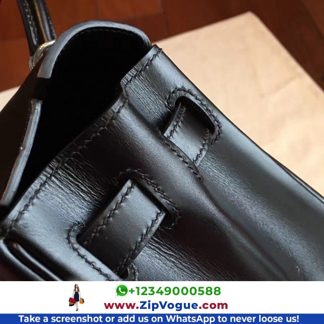 Hermes Black Box Kelly Retourne 28cm Lushentic AAAAA Grade Replica - Image 6