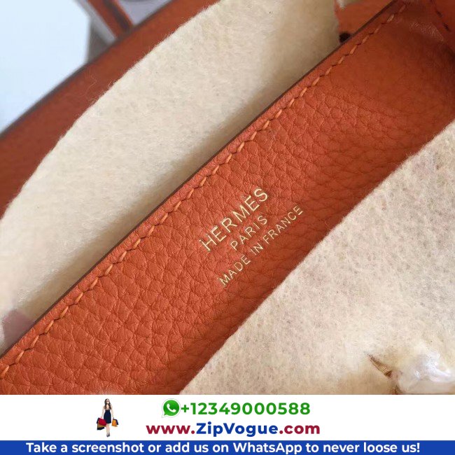 Hermes Orange Clemence Birkin 30cm Lushentic AAAAA Grade Replica - Image 7