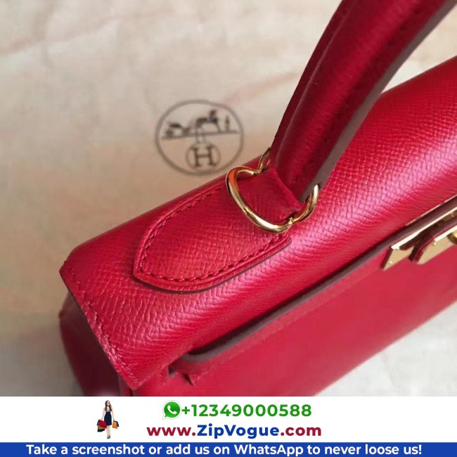 Hermes Red Epsom Kelly 32cm Sellier Lushentic AAAAA Grade Replica - Image 4