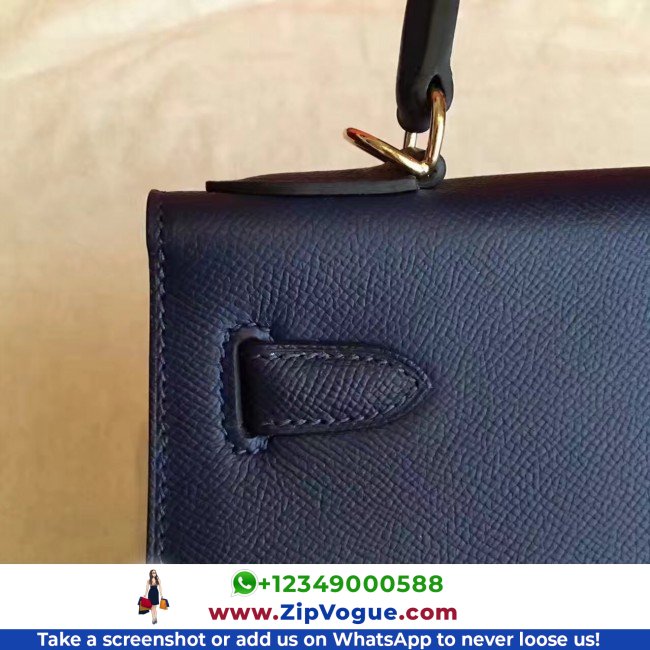Hermes Sapphire Epsom Kelly Sellier 28cm Lushentic AAAAA Grade Replica - Image 4