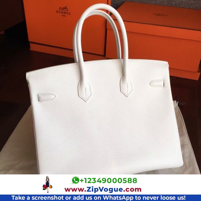 Hermes White Epsom Birkin 35cm Lushentic AAAAA Grade Replica - Image 4