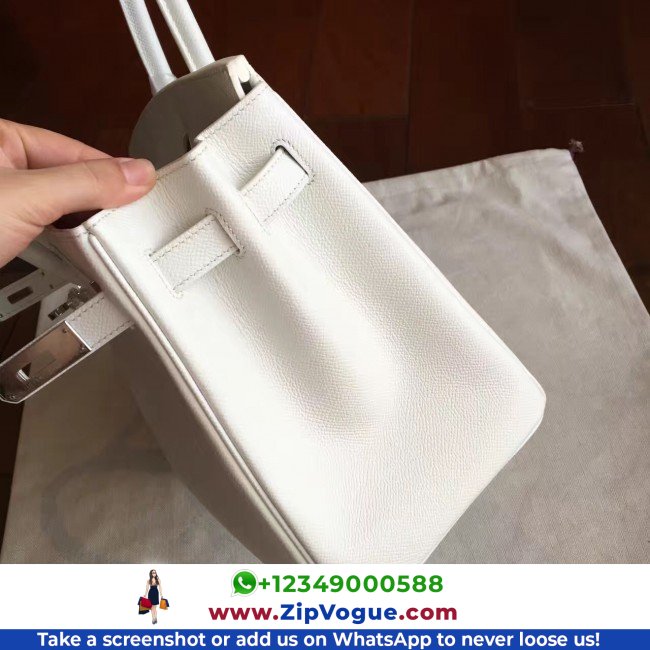 Hermes White Epsom Birkin 35cm Lushentic AAAAA Grade Replica - Image 8