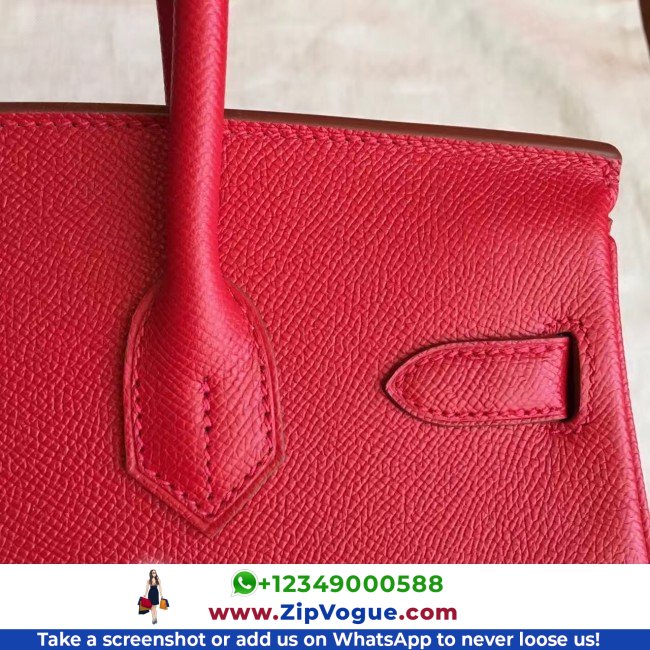 Hermes Red Epsom Birkin 35cm Lushentic AAAAA Grade Replica - Image 6