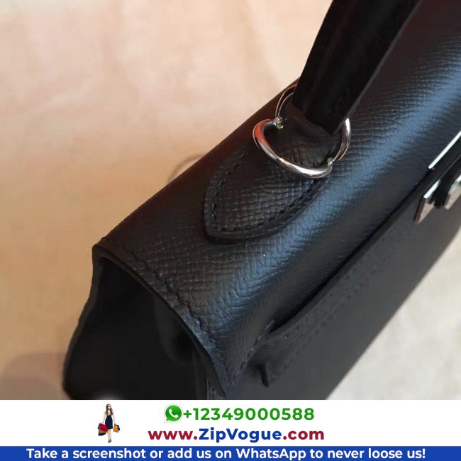 Hermes Black Epsom Kelly 25cm Sellier Lushentic AAAAA Grade Replica - Image 2