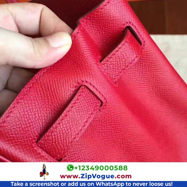 Hermes Red Epsom Birkin 30cm Lushentic AAAAA Grade Replica - Image 3