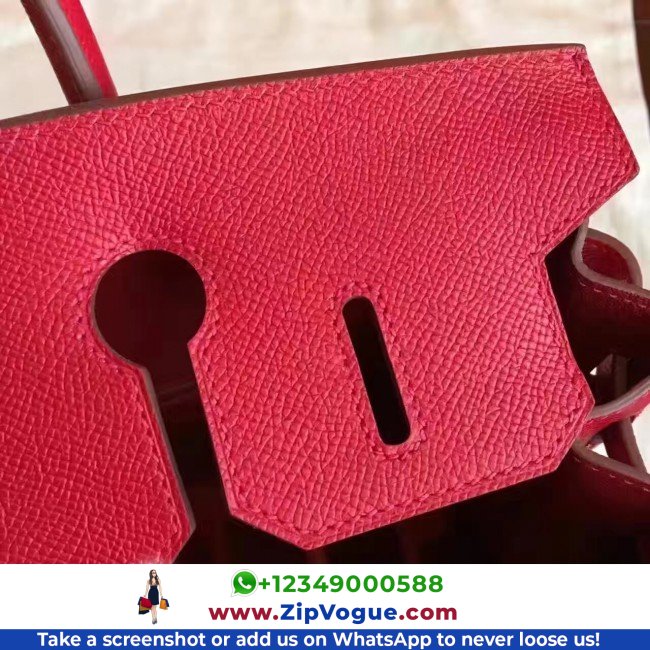 Hermes Red Epsom Birkin 30cm Lushentic AAAAA Grade Replica - Image 5