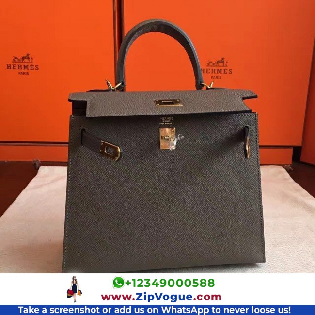 Hermes Etoupe Epsom Kelly 25cm Sellier Lushentic AAAAA Grade Replica - Image 3