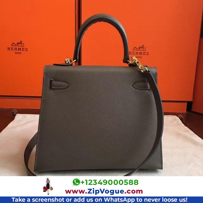 Hermes Etoupe Epsom Kelly 25cm Sellier Lushentic AAAAA Grade Replica - Image 6