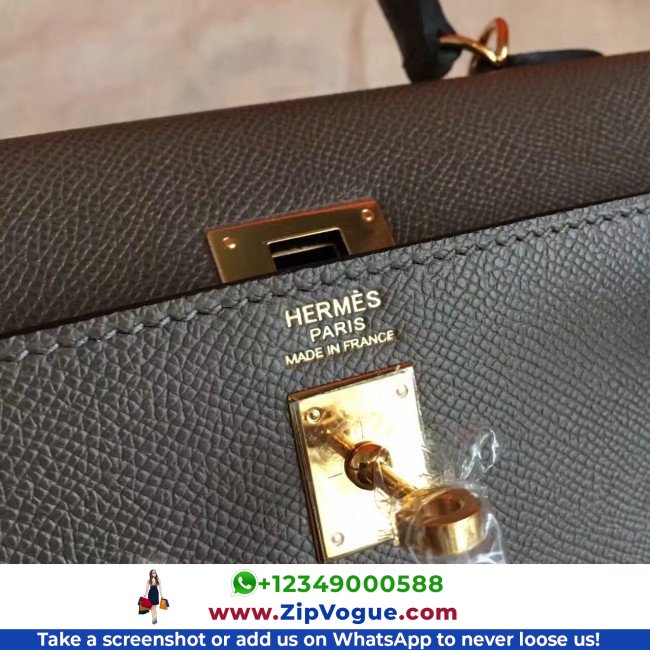 Hermes Etoupe Epsom Kelly 25cm Sellier Lushentic AAAAA Grade Replica - Image 7
