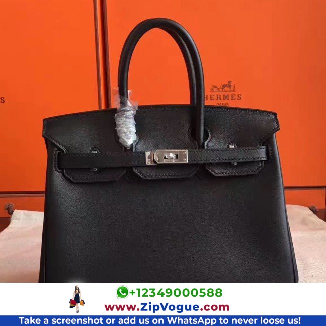 Hermes Black Swift Birkin 30cm Lushentic AAAAA Grade Replica - Image 4