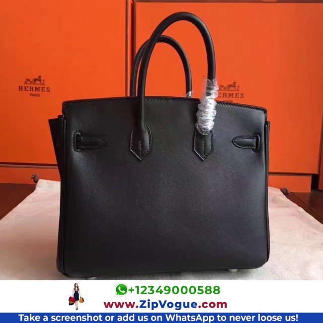 Hermes Black Swift Birkin 30cm Lushentic AAAAA Grade Replica - Image 5