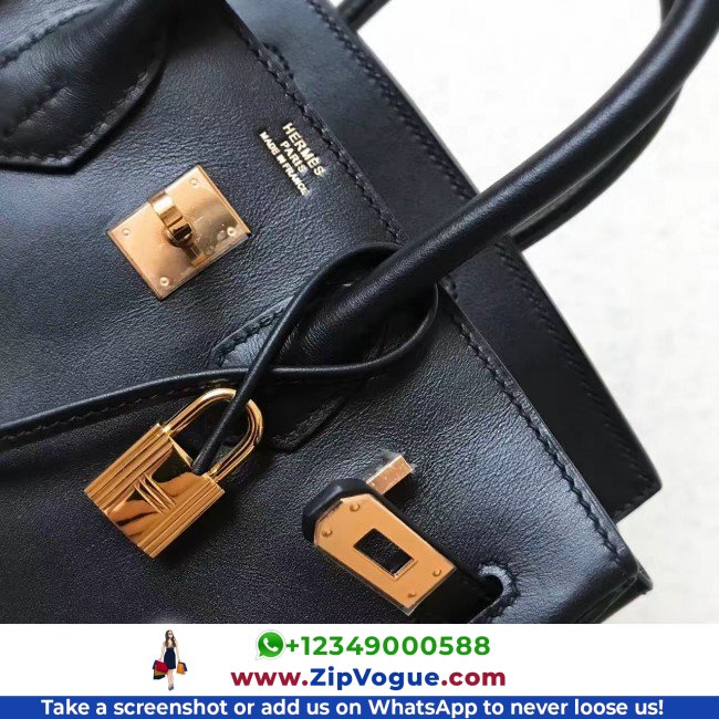 Hermes Black Swift Birkin 30cm Lushentic AAAAA Grade Replica - Image 7