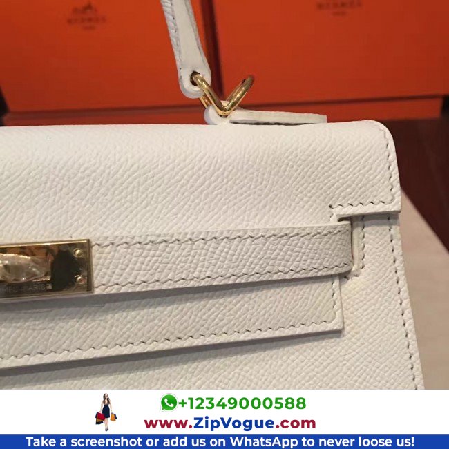 Hermes White Epsom Kelly 25cm Sellier Lushentic AAAAA Grade Replica - Image 2