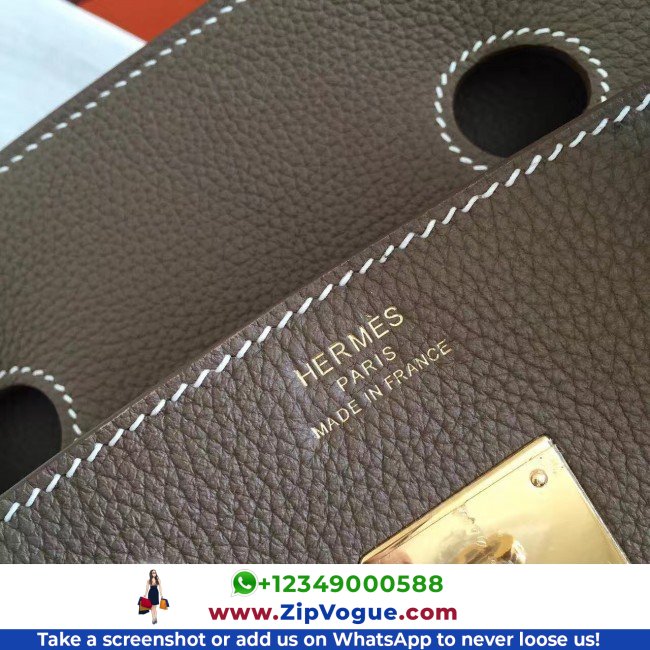 Hermes Etoupe Clemence Birkin 30cm Lushentic AAAAA Grade Replica - Image 6