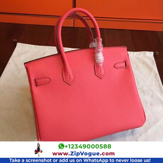 Hermes Rose Red Epsom Birkin 25cm Lushentic AAAAA Grade Replica - Image 4