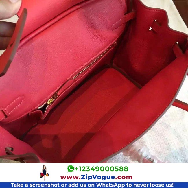 Hermes Rose Red Epsom Birkin 25cm Lushentic AAAAA Grade Replica - Image 6