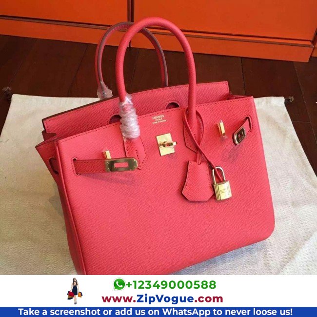Hermes Rose Red Epsom Birkin 25cm Lushentic AAAAA Grade Replica - Image 2