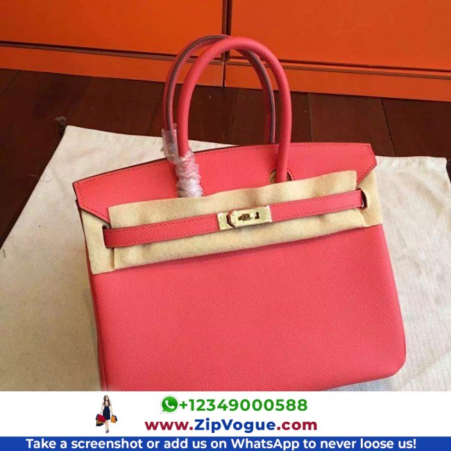 Hermes Rose Red Epsom Birkin 25cm Lushentic AAAAA Grade Replica