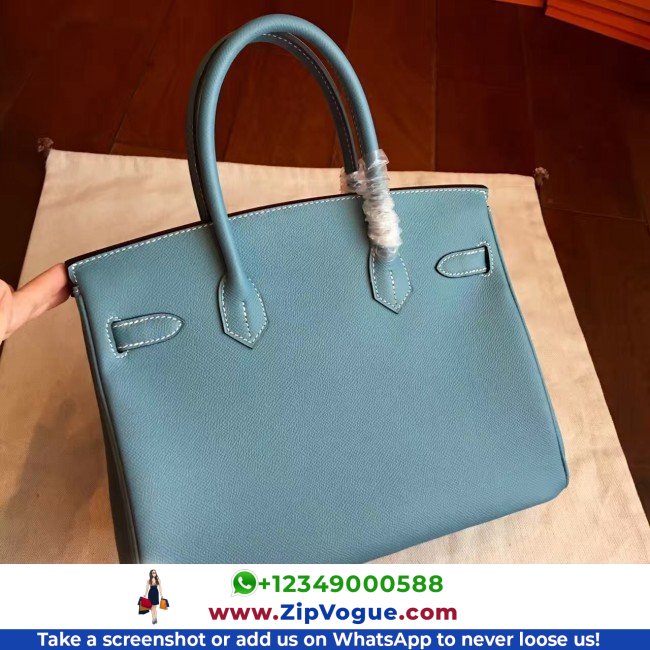 Hermes Blue Jean Epsom Birkin 35cm Lushentic AAAAA Grade Replica - Image 2