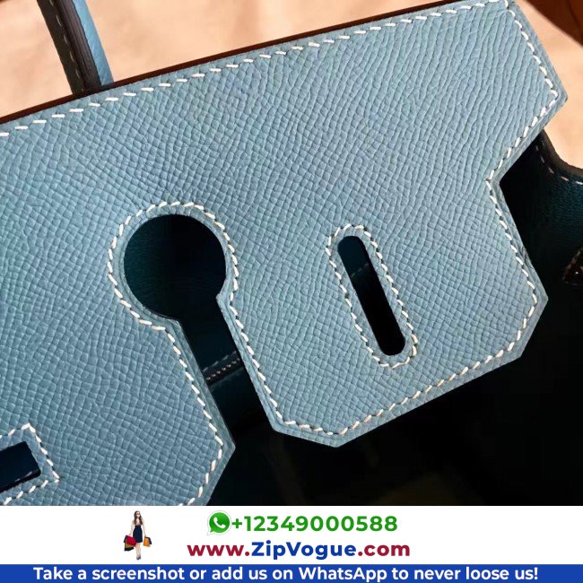 Hermes Blue Jean Epsom Birkin 35cm Lushentic AAAAA Grade Replica - Image 3