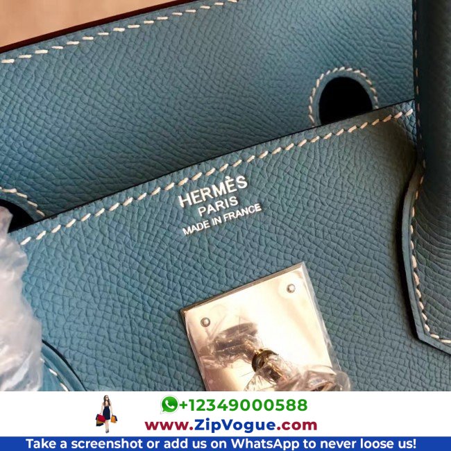 Hermes Blue Jean Epsom Birkin 35cm Lushentic AAAAA Grade Replica - Image 4