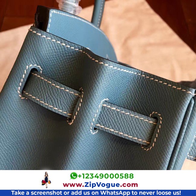 Hermes Blue Jean Epsom Birkin 35cm Lushentic AAAAA Grade Replica - Image 7