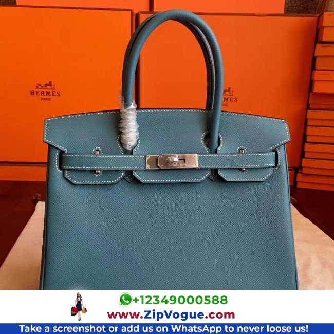 Hermes Blue Jean Epsom Birkin 35cm Lushentic AAAAA Grade Replica