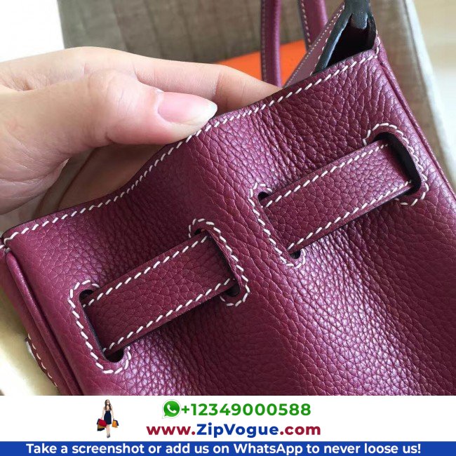 Hermes Ruby Clemence Birkin 35cm Lushentic AAAAA Grade Replica - Image 3