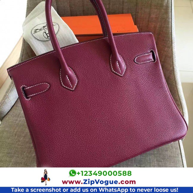 Hermes Ruby Clemence Birkin 35cm Lushentic AAAAA Grade Replica - Image 5