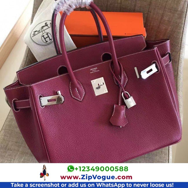 Hermes Ruby Clemence Birkin 35cm Lushentic AAAAA Grade Replica - Image 7