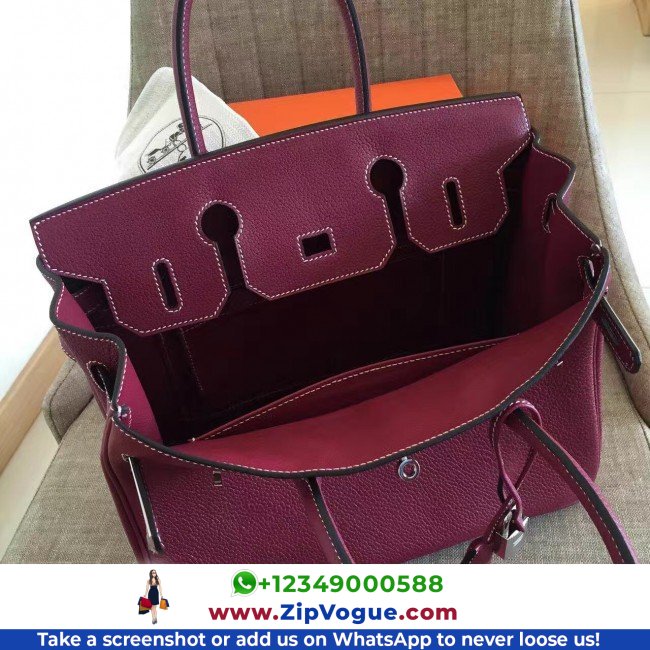 Hermes Ruby Clemence Birkin 35cm Lushentic AAAAA Grade Replica - Image 8