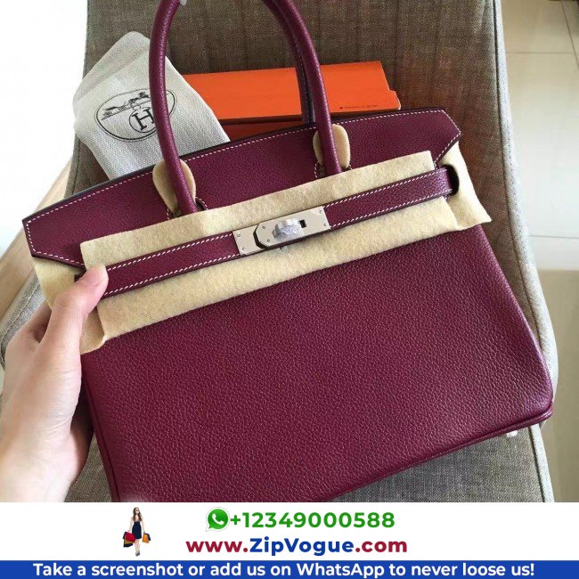 Hermes Ruby Clemence Birkin 35cm Lushentic AAAAA Grade Replica