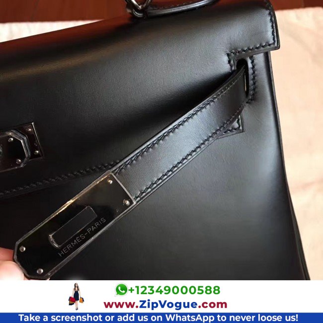 Hermes So Black Box Kelly Retourne 32cm Lushentic AAAAA Grade Replica - Image 3