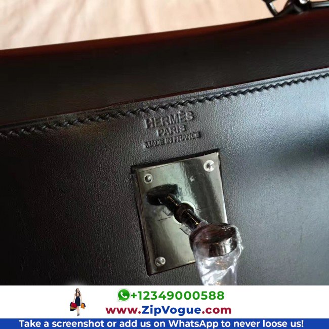 Hermes So Black Box Kelly Retourne 32cm Lushentic AAAAA Grade Replica - Image 8