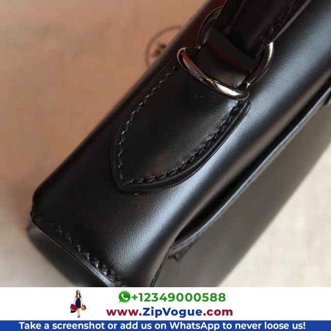 Hermes So Black Box Kelly Retourne 32cm Lushentic AAAAA Grade Replica - Image 9