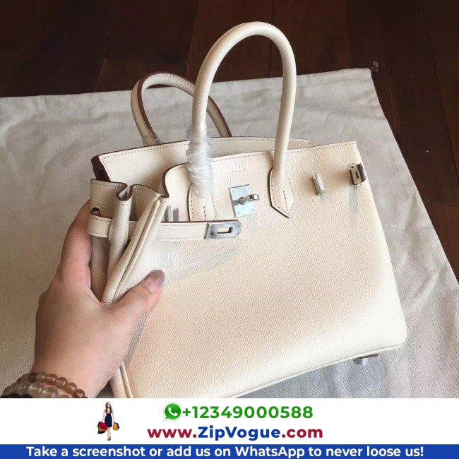 Hermes Beige Epsom Birkin 25cm Lushentic AAAAA Grade Replica - Image 4