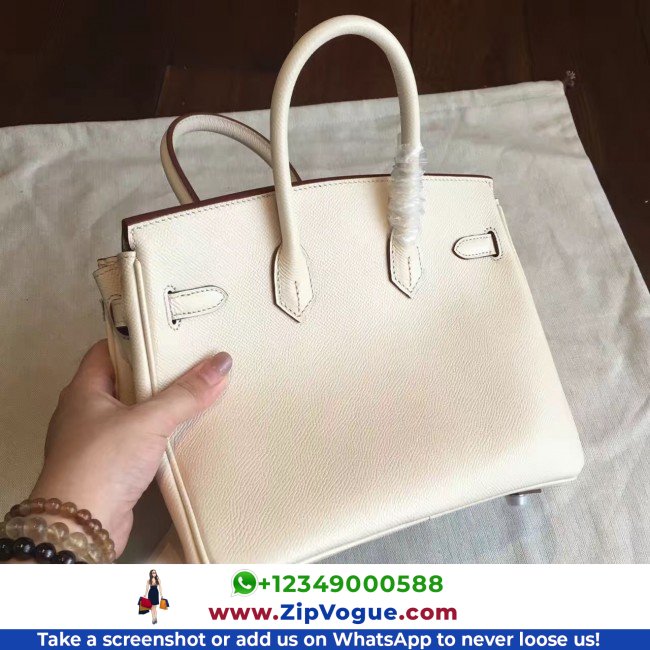 Hermes Beige Epsom Birkin 25cm Lushentic AAAAA Grade Replica - Image 6