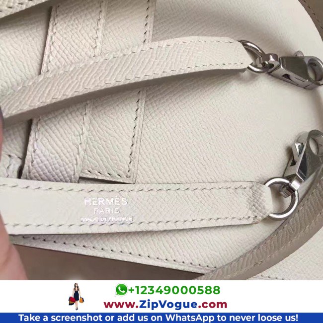 Hermes White Epsom Kelly Sellier 28cm Lushentic AAAAA Grade Replica - Image 4