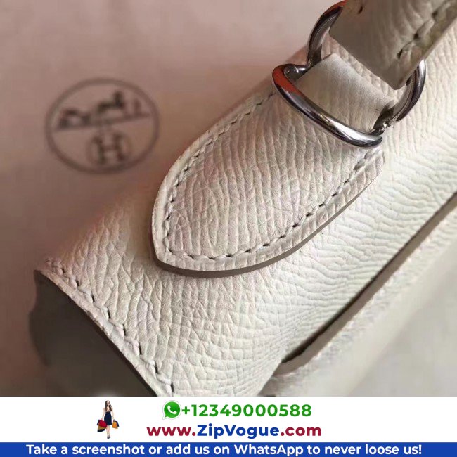 Hermes White Epsom Kelly Sellier 28cm Lushentic AAAAA Grade Replica - Image 5