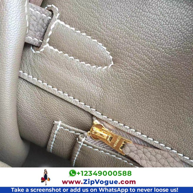 Hermes Etoupe Clemence Kelly Retourne 28cm Lushentic AAAAA Grade Replica - Image 4
